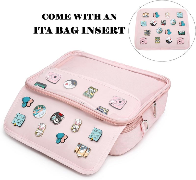 CHERRY SAUCE Dopamine Color Ita Bag Backpack Satchel Oxford Crossbody Messenger Shoulder Bag - Image 4